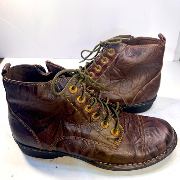 Clarks Shoes - CLARKS Whistle Ballad Boots WMS Sz 8 m Lace Up Zip Dark Brown Hobo leather